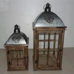 CONJ.2 LANTERNAS MADEIRA 28.5/21CM