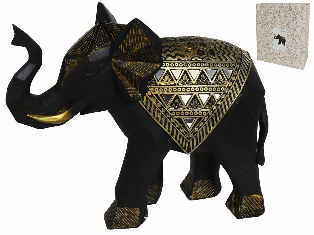 8445393043456 ELEFANTE 10X30.5X24.5CM COR:PRETO - Image 1