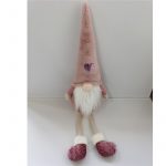 GNOMO SENTADO DEC. ROSA 23X15X85 CM