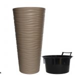 VASO PLASTICO C/SUPORTE DIA.35X70ALT. CM