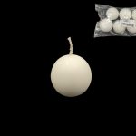 ESFERA 4,5CM CERA COR:BRANCA