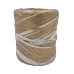 RAFIA ROLO 1CMX200MTS "BRANCO/OURO"