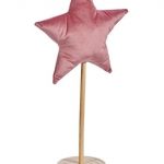 ESTRELA VELUDO C/BASE COR:ROSA 40CM