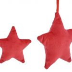 ESTRELA VELUDO PENDU. COR:VERMELHO 10X10X2,5 CM