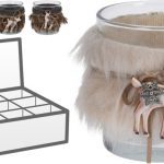 PORTAVELAS VIDRO 8CM C/PELO