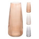 VIDRO- JARRA 21CM 3ASS CLR