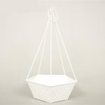 FLOREIRA ZINCO DIA.14X35CM ALT. PENDUR.