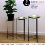 CONJ.3 FLOREIRAS METAL C/PRATO