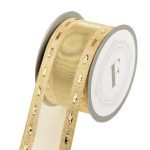 FITA ORGANZA ARAMADA 6CMX10MTS COR:OURO