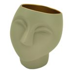 CERAMICA- BUSTO L.23X20ALT. CM COR: VERDE