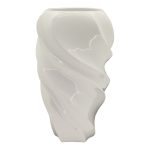 CERAMICA- JARRA ESPIRAL DIA23X45ALT. CM COR:BRANCO