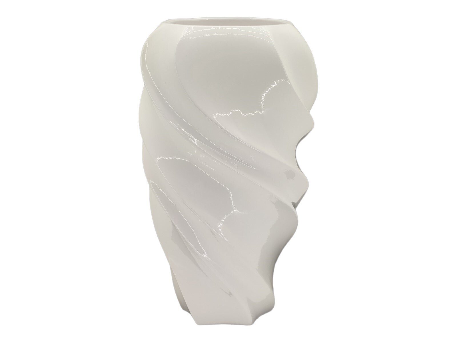 f84.000123.1 CERAMICA- JARRA ESPIRAL DIA23X45ALT. CM COR:BRANCO - Image 1