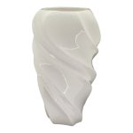 CERAMICA- JARRA ESPIRAL DIA18X38ALT. CM COR:BRANCO
