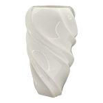 CERAMICA- JARRA ESPIRAL DIA15X30ALT. CM COR:BRANCO