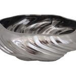 CERAMICA- TAÇA ESPIRAL DIA.35X9ALT. CM COR: PRATA