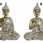 FIGURA RESINA 21X11,5X28 BUDA ENVELHECIDO 2 MOD.