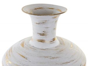JARRO METAL DIA.23X72CM ALT. FOLHAS BICOLOR