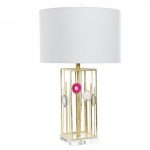 CANDEEIRO DE MESA METAL DIA.41X72CM ALT.