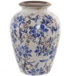JARRAO CERAMICA FLORAL AZUL 18X18X25