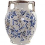 JARRAO CERAMICA FLORAL AZUL 17X17X22