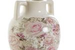 JARRO CERAMICA 17X17X22 FLORES BRANCO - Image 2