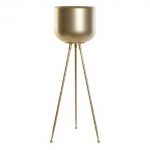 FLOREIRO METAL 27X27X68 DOURADO