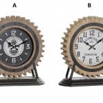 RELOGIO DE MESA METAL MDF 30,5X12X31 2 MOD.