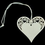CORAÇAO MADEIRA 6CM COR:BRANCO