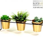 FLOREIRA METAL C/3POTES 50X12X13