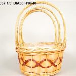 CONJ. 3 CESTAS DIA.30XALT.40CM BEJE