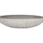 CERAMICA- BARCA GRD. COR:BRANCO/PRATA