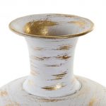 JARRO METAL DIA.23X60CM ALT. FOLHAS BICOLOR