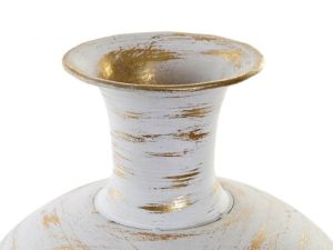 JARRO METAL DIA.23X60CM ALT. FOLHAS BICOLOR