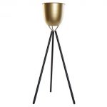 FLOREIRO METAL 23X23X60 DOURADO