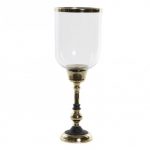 PORTA-VELAS ALUMINIO DIA.15X43CM ALT. DOURADO