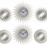 RELOGIO DIA.35CM C/2 ESPELHOS BRANCO