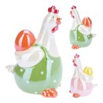 FIGURA GALINHA C/OVO 13CM