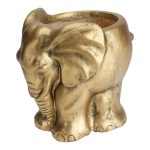 VASO FIGURA ELEFANTE DIA.26X24ALT. OURO