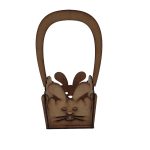 MDF CESTA COELHO NATURAL 10X10X24CM ALT.