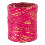 RAFIA ROLO 1.5CMX200MTS MULTICOLOR ROSA/OURO