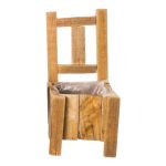 VASO CADEIRA MADEIRA 15X15X30CM ALT.