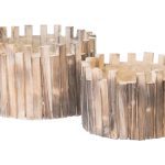 BASE MADEIRA CONJ.2 DIA.23X14,5ALT. CM