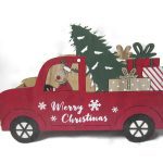 CARRO NATAL ABERTO 21X14 CM