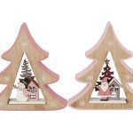 ARVORE NATAL MADEIRA 16X14,5X2CM 2ST
