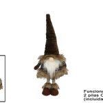 GNOMO GORRO CASTANHO 1 LUZ CÃLIDA 45X16X10