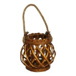 LANTERNA C/VASO VIDRO 15CM