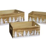 CONJ.3 CAIXAS MADEIRA MOTIVOS NATAL