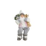 PAI NATAL SENTADO SPORT 30CM ROSA/BRANCO