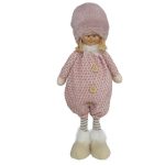 FIGURA BONECO ROSA 17X9X42CM
