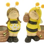 CERAMICA- MENINO/A C/LED SOLAR 44CM